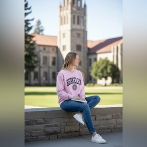 Champion University Of Berkeley Pink Long Sleeve Sweatshirt Women’s Large